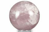 Polished Rose Quartz Sphere - Madagascar #348232-1